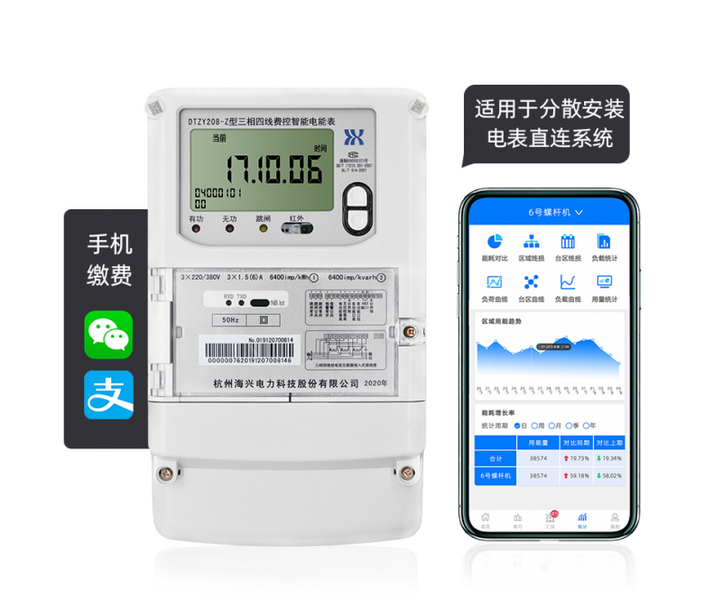 杭州海興DTZY208-Z型NB通訊智能電能表